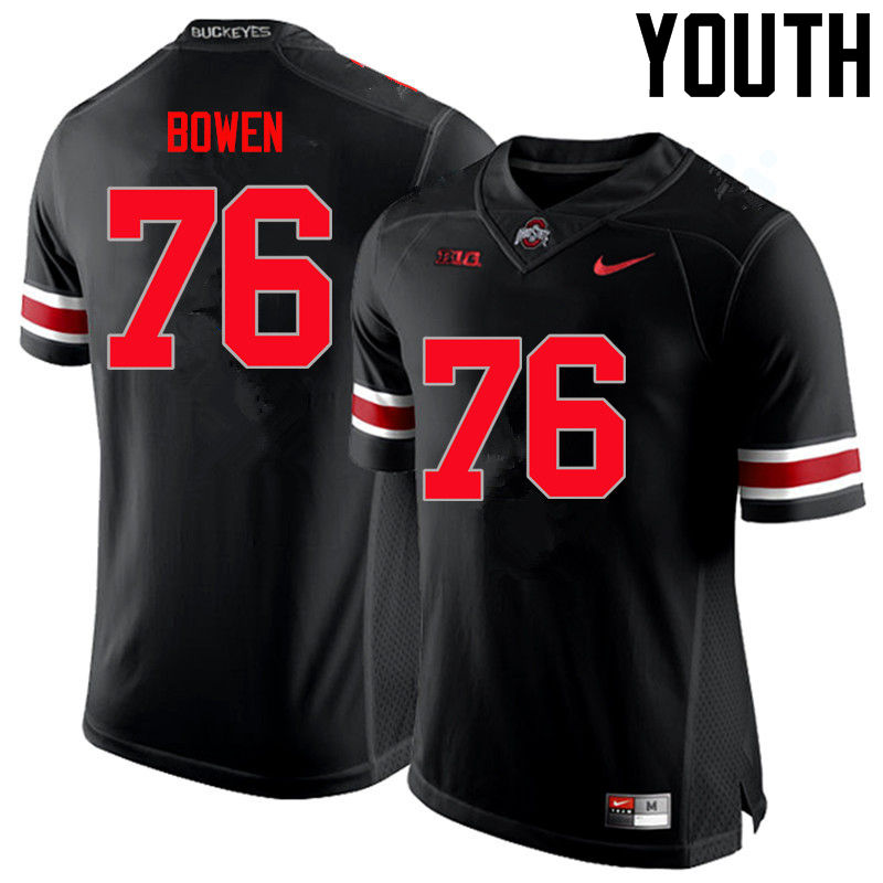 Ohio State Buckeyes Branden Bowen Youth #76 Black Limited Stitched College Football Jersey